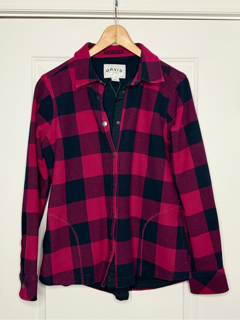 Orvis Women's Red and Black Buffalo Plaid Jacket